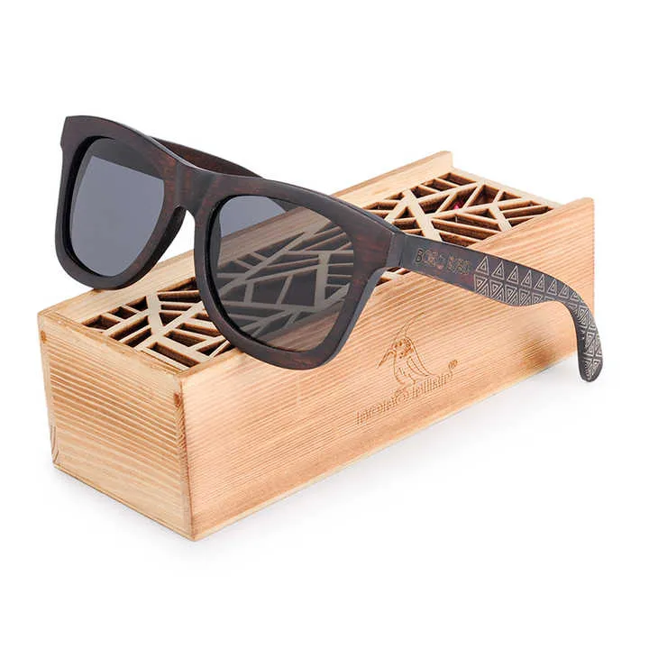 بوبو الطيور العلامة التجارية الرجعية الخيزران . Bobo Bird Brand Retro Bamboo Sunglasses