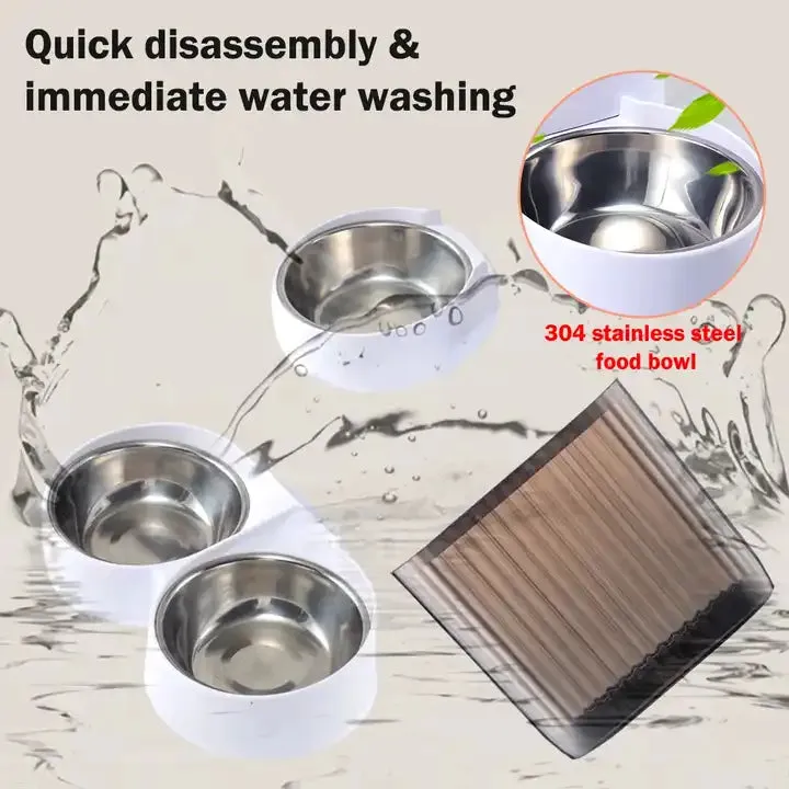محمول ذكي مع كاميرا للتحكم عن بعد وحدة تغذية القط والكلب Smart Portable with Camera Remote Control Cat and Dog Feeder