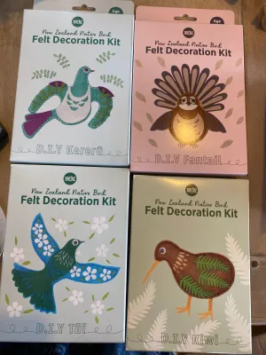 100%  New Zealand Native Bird Felt Decoration Kit
