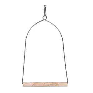 4 x Bird Cage Jumbo Swing Metal Arch Frame Wood Perch Canary Pet Parrot Hanging Toy