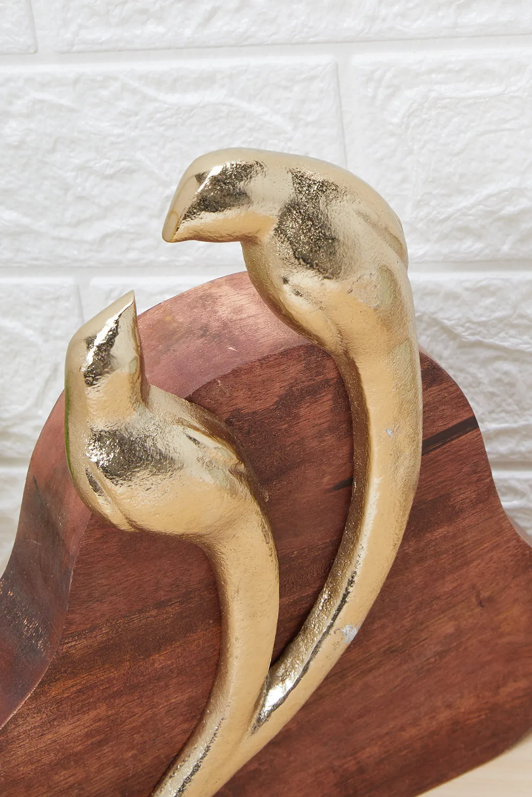 Al Fresco Decorative Bird Artefact With Wooden Base