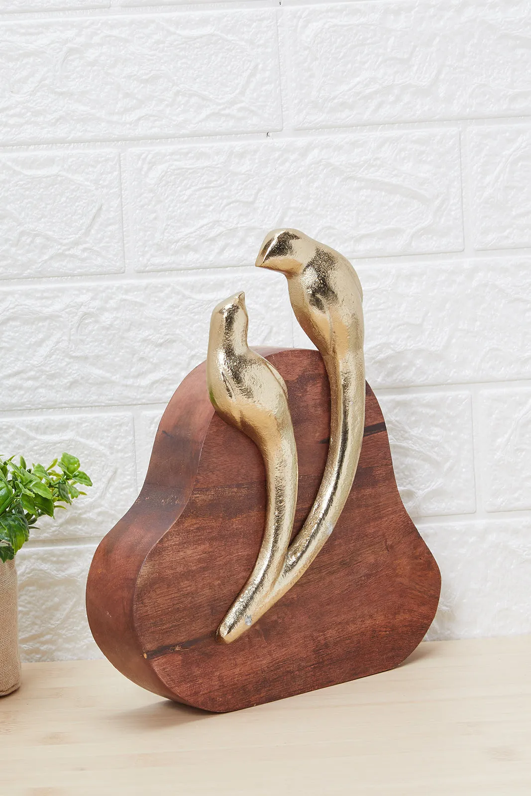 Al Fresco Decorative Bird Artefact With Wooden Base