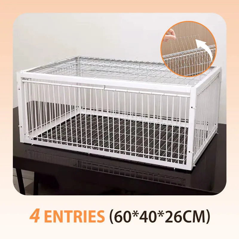 Auto Trap Humane Bird Cage-Entry Only, No Exit, With Base