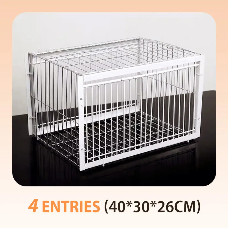 Auto Trap Humane Bird Cage-Entry Only, No Exit, With Base