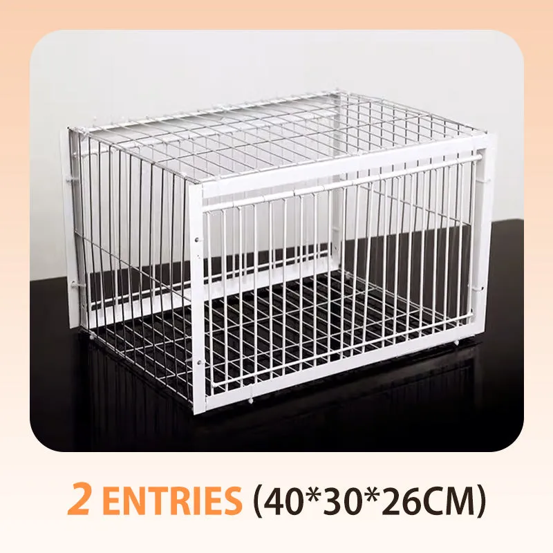 Auto Trap Humane Bird Cage-Entry Only, No Exit, With Base