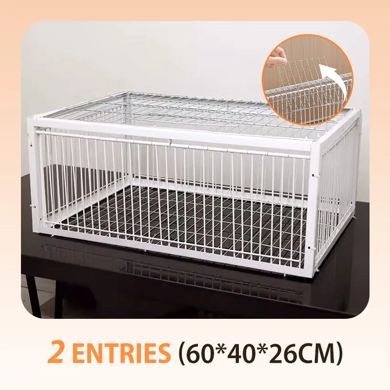Auto Trap Humane Bird Cage-Entry Only, No Exit, With Base
