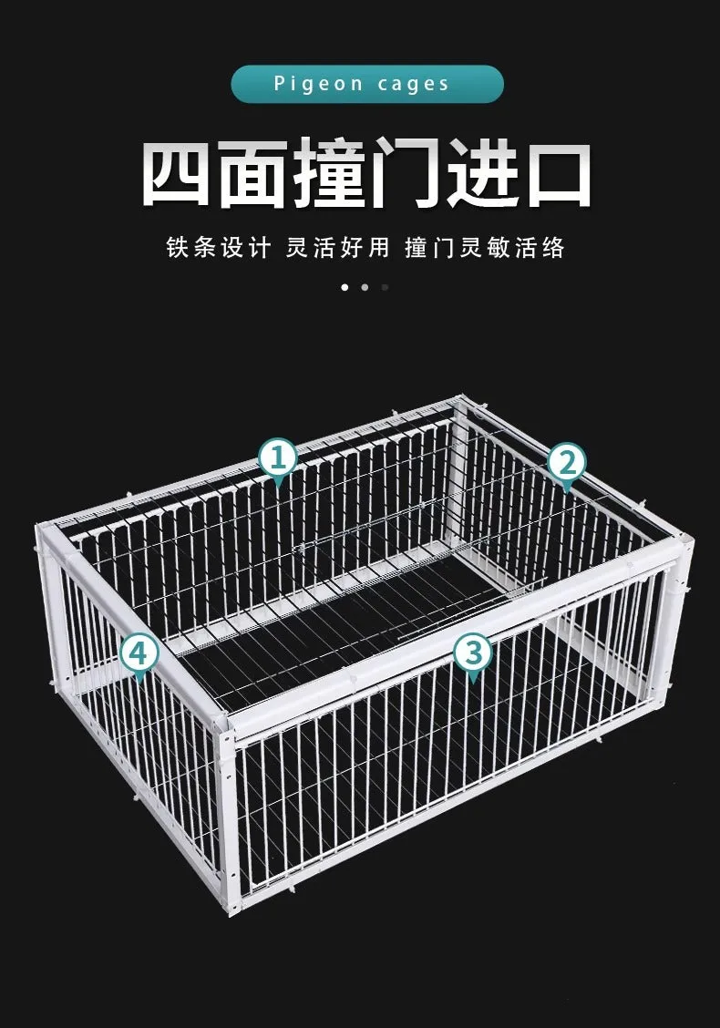 Auto Trap Humane Bird Cage-Entry Only, No Exit, With Base