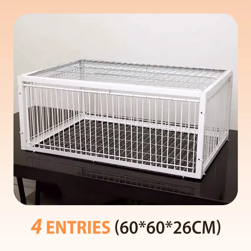 Auto Trap Humane Bird Cage-Entry Only, No Exit, With Base