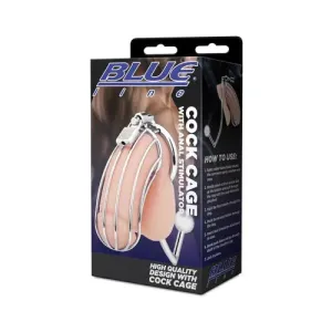 Blue Line COCK CAGE WITH ANAL STIMULATOR