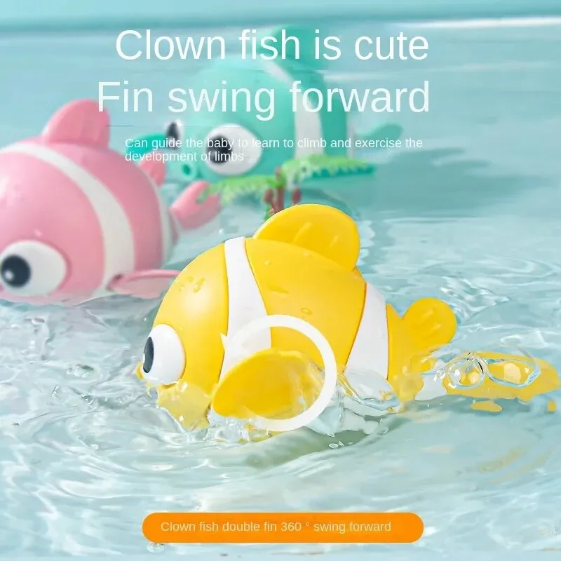 Cartoon Fish Wind-Up Bath Toy for Toddlers
