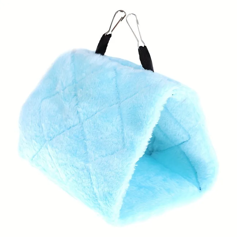 Cozy Paradise Plush Triangle Hammock for Parakeets and Lovebirds
