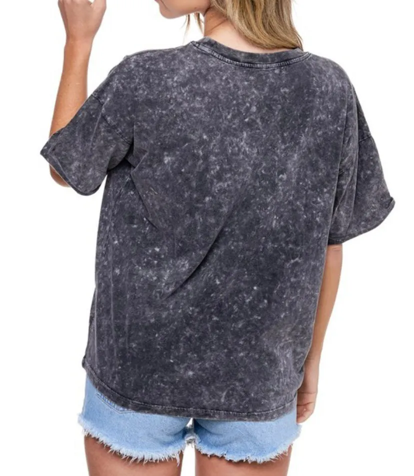 Free Bird Vintage Tee in Black