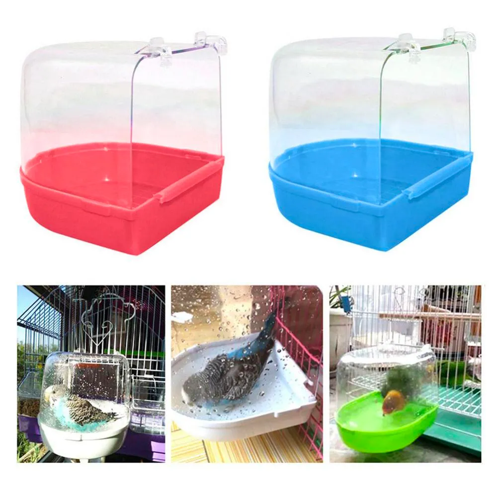 Plug-in parrot bath tub bird bath tub  skin peony munia and other small birds with bath tub pet cleaning products
