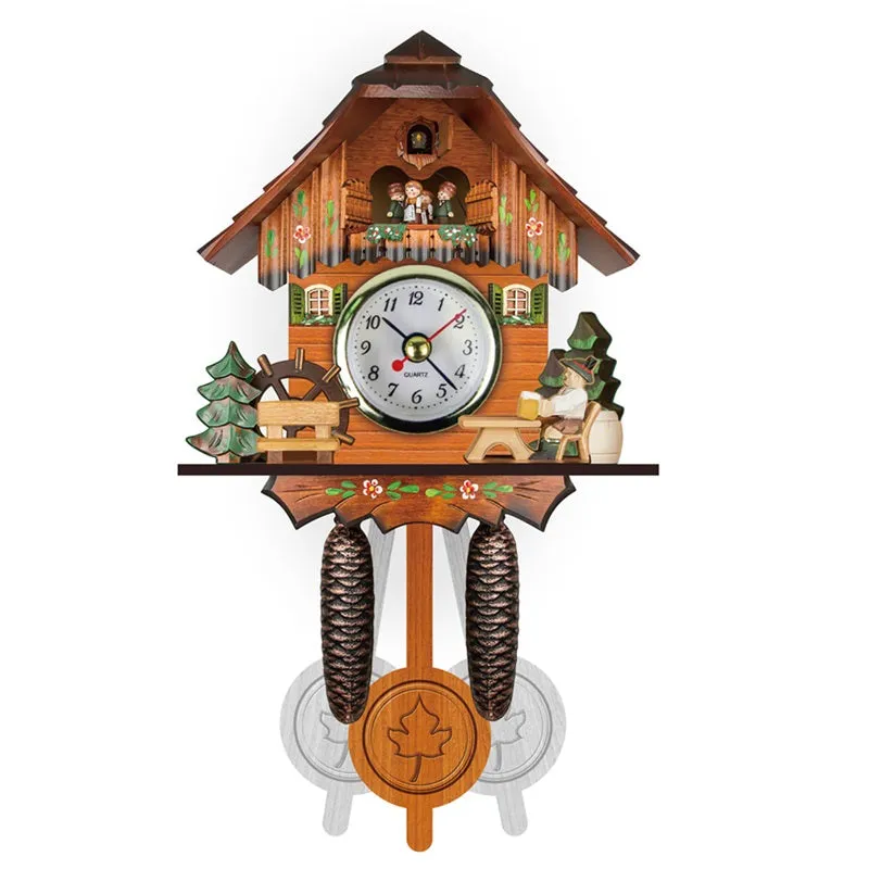 Vintage Wall Cuckoo Time Alarm Clock