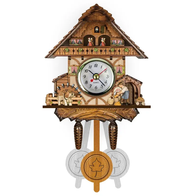 Vintage Wall Cuckoo Time Alarm Clock