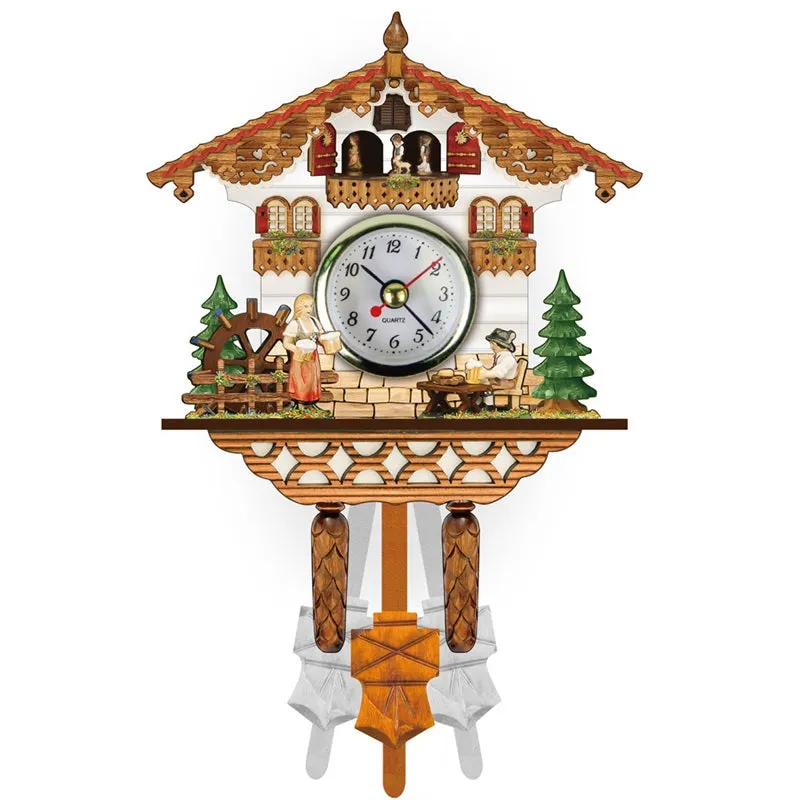 Vintage Wall Cuckoo Time Alarm Clock