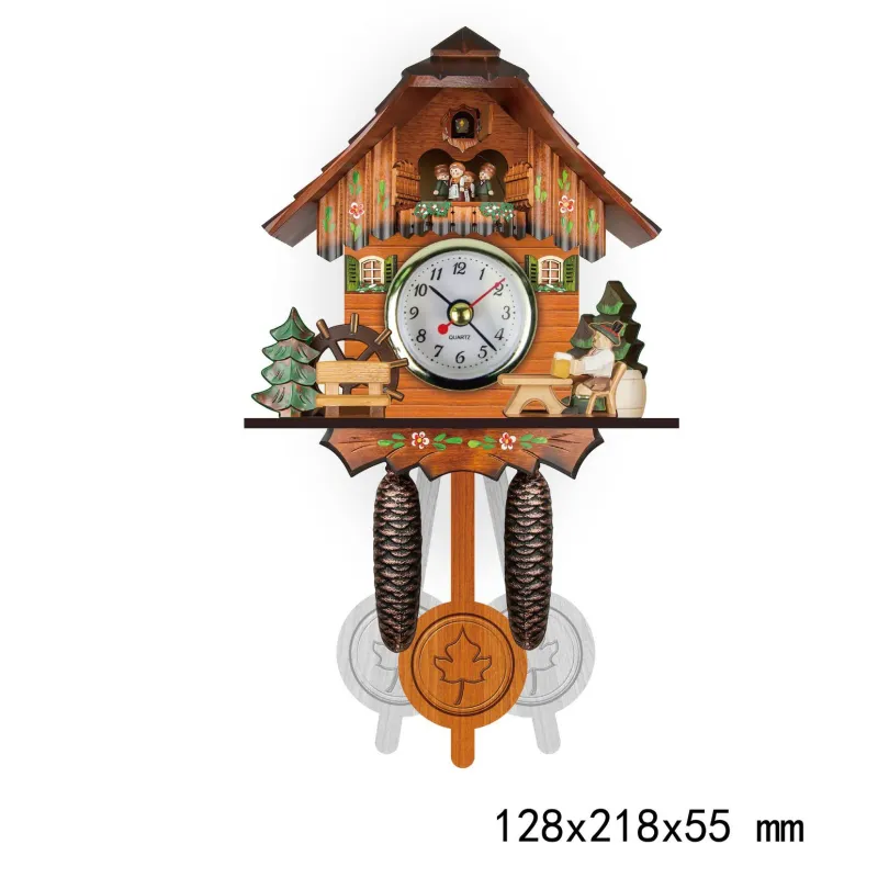Vintage Wall Cuckoo Time Alarm Clock