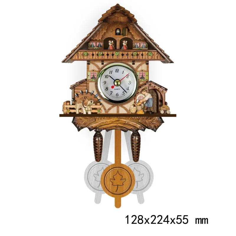 Vintage Wall Cuckoo Time Alarm Clock